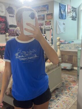 Old Navy Royal Blue Tee with White Trim